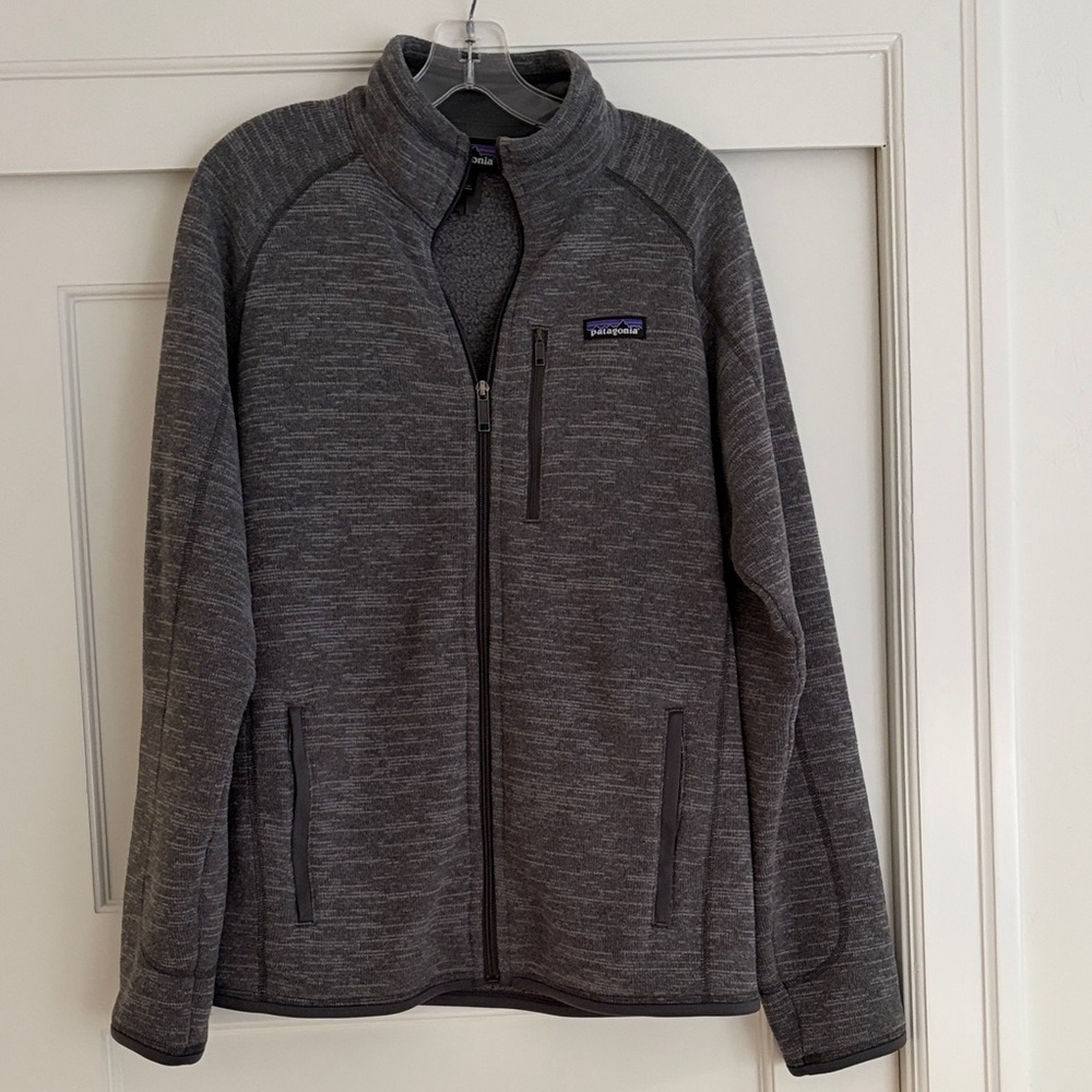Patagonia Dark Heather Gray Full-Zip Fleece Jacket